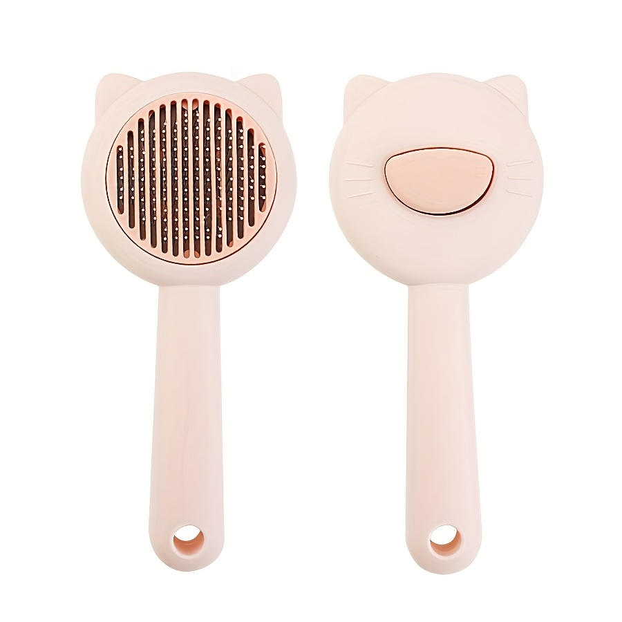 TEMU 1pc Self-cleaning Deshedding Brush Suitable For With Floating Hair Comb, -free Pet Grooming, Self-cleaning Mechanism For Shedding, Suitable For