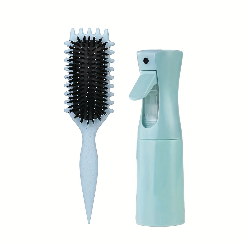 Image of 2pcs Set Defining Brush, Candybrush And Spray Bottle For Hair Wet, Shaping & Defining Curls For Women