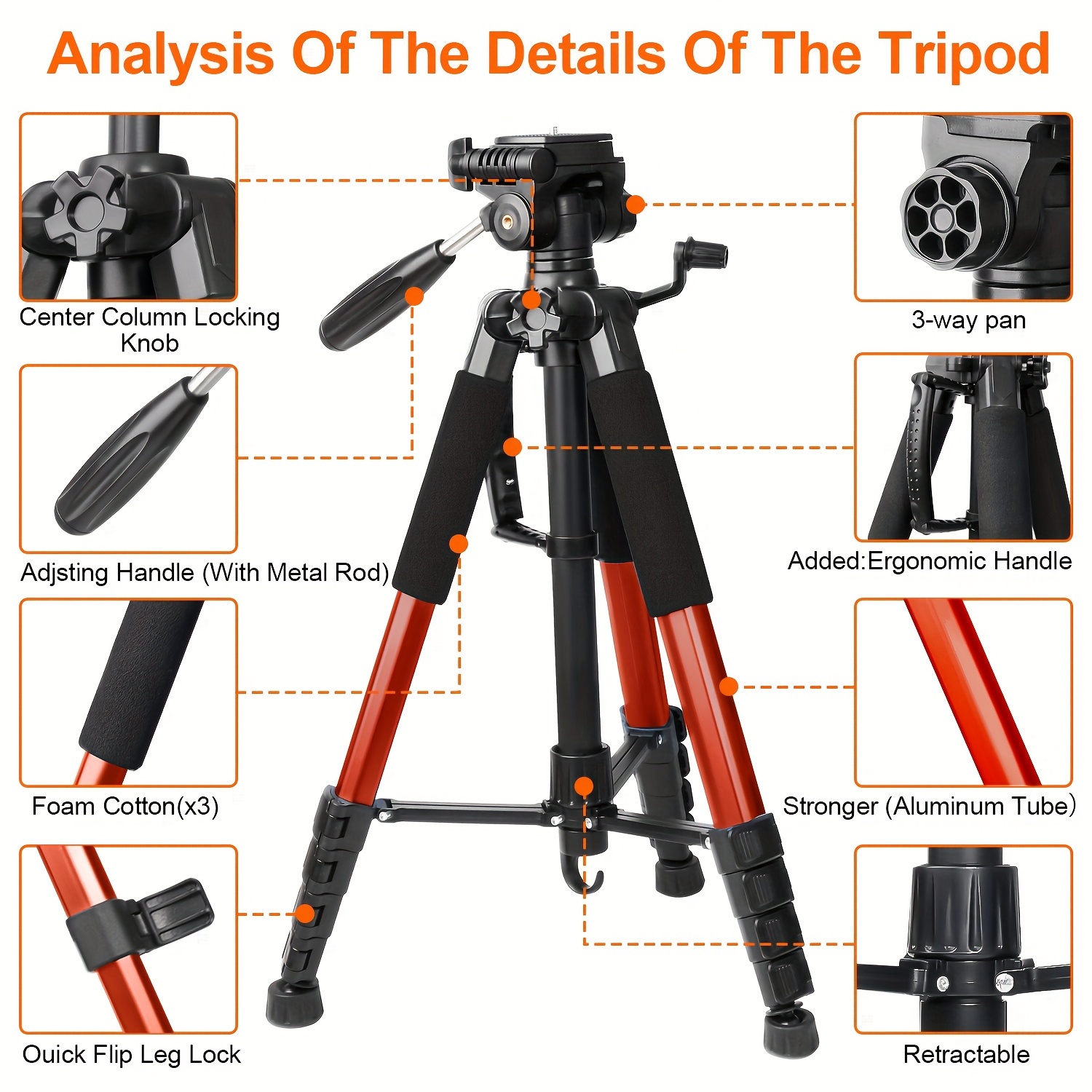 tall camera tripod tripod camera phone aluminum heavy duty Temu