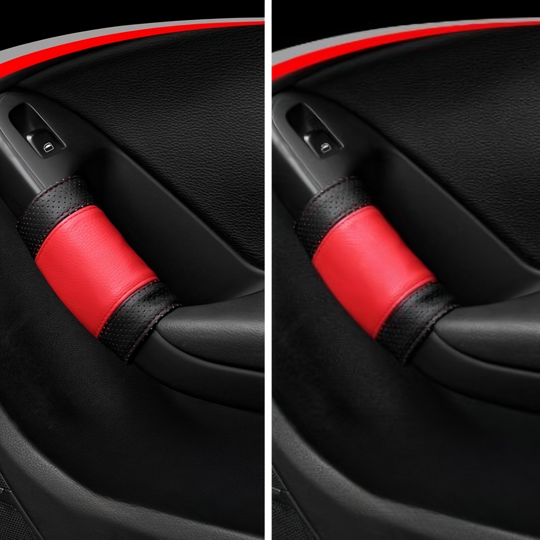 TEMU 2pcs Cache Poignées de Porte de Voiture - Poignée Texturée pour un Confort & un Style Améliorés, Compatible avec la Plupart des Véhicules,