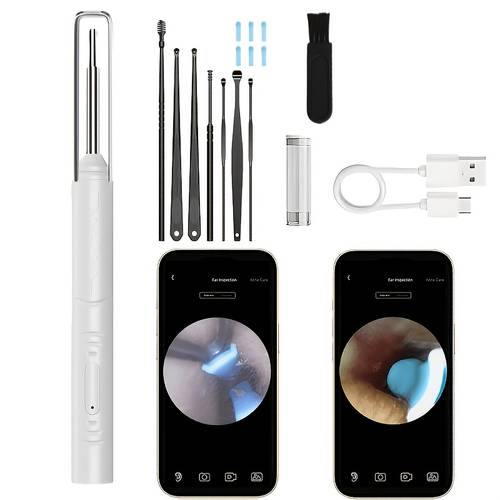 1080p ultra hd visual ear pick an ear canal cleaning tool with 6 ear tips and an 8pcs cleaning kit compatible with and ios