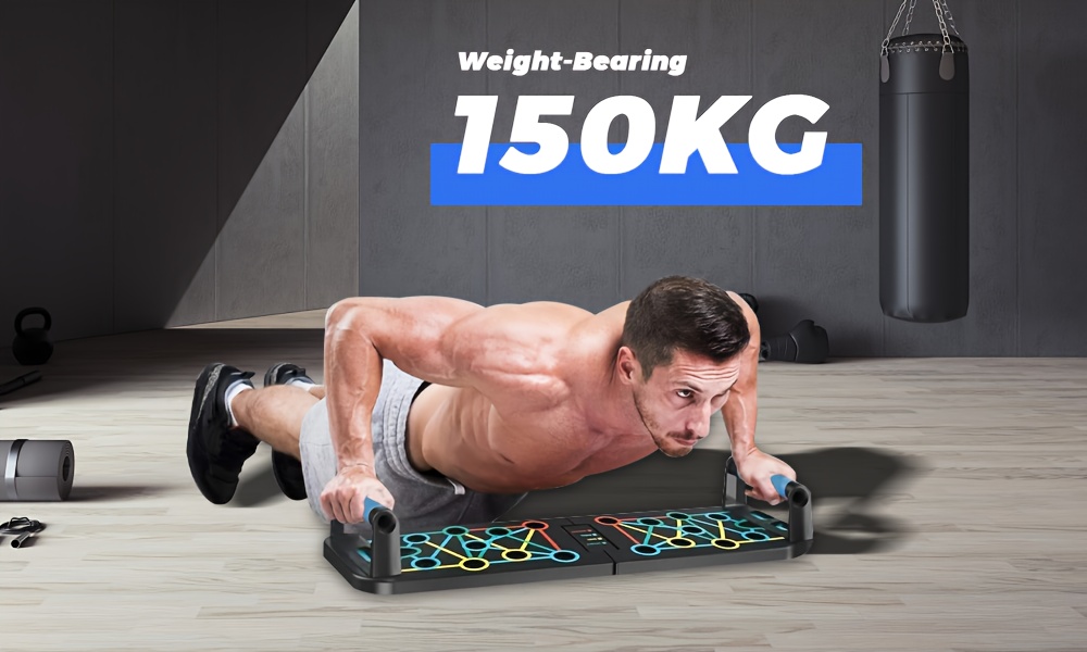 11 - Piece Foldable Push - Up Board Set, Multi - Functional Home Fitness Portable Push - Up Rack Auxiliary Device