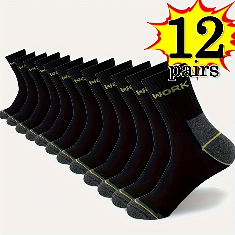 E-shop 12 Paar Herren Sportsocken in Übergröße - Strapazierfähig, mit Gummibande, Fußgewölbestütze, rutschfester Zehenkappe,