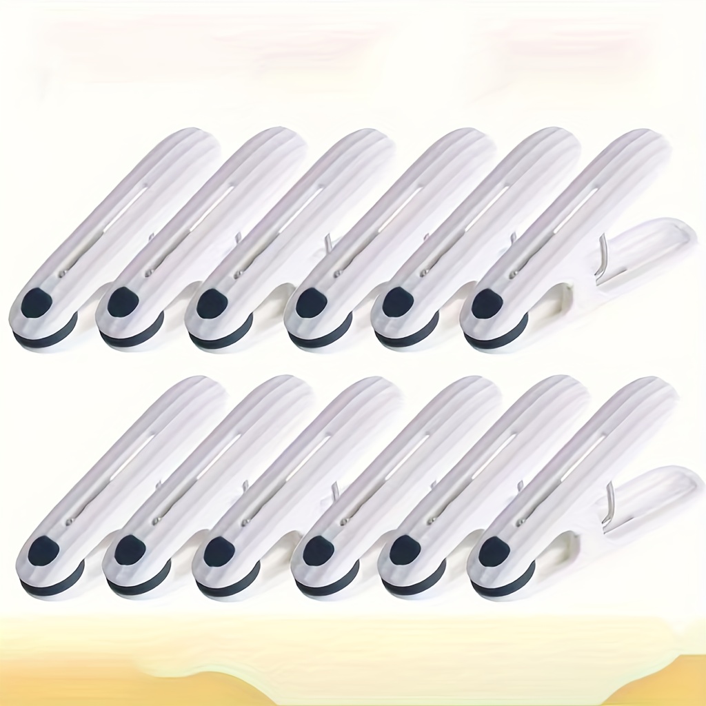 Image of 24 Windproof And Durable Plastic Clothespins, With A Strong Anti-slip Design And Thickened Metal Springs. Suitable For Socks, Bed Sheets, And Clothing - Kitchen Clothes Pegs, Clothes Pins