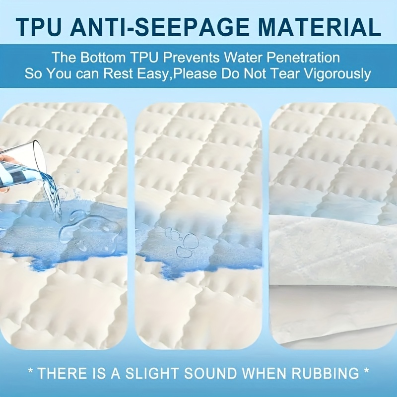 1pc Quilted Mattress Protective Cover - Soft & Waterproof Mattress Protector, Fitted Sheet-Compatible Bedding Cover for Bedroom/Guest Room, 7 Colors Available(Excluding Pillowcase)
