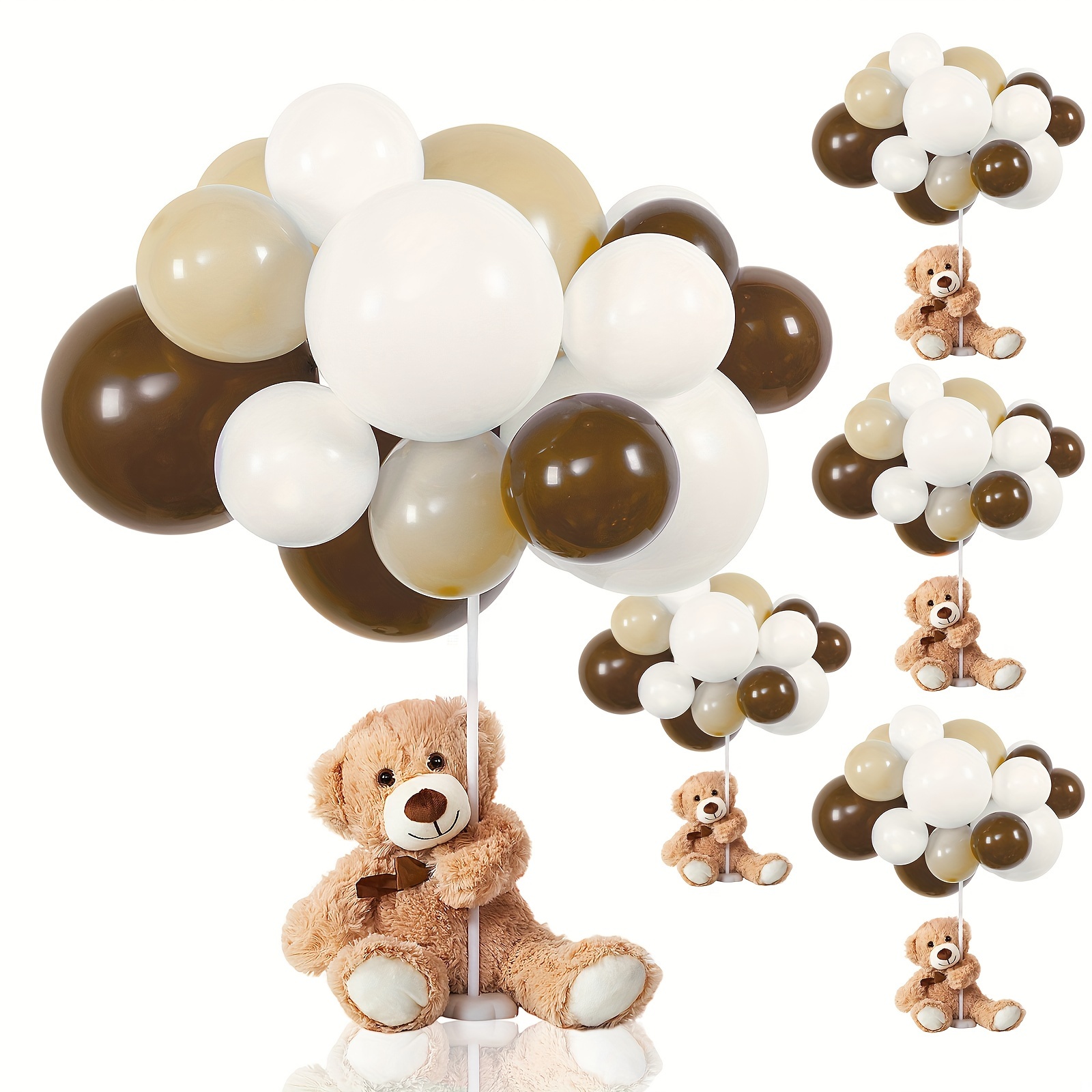 

185 Pcs Bear Shower Party Decorations Table Centerpieces 5pcs 13.5 Bearly Wait Bulk 180 Balloons Kit Shower Table Decor For Boy Gender Reveal Birthday Supplies (brown, Nude, White)