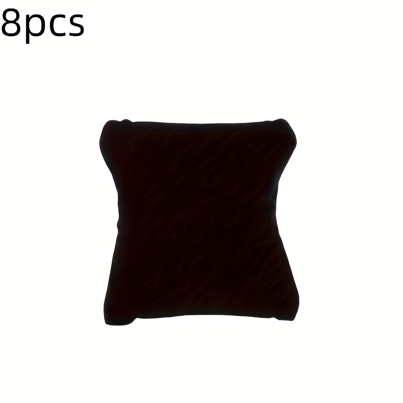 TEMU 8pcs Elegant Black Velvet Jewelry Watch Display Box - Rectangular Polyester Fiber Pillow Box, Suitable For Bracelets And Accessories, Jewelry
