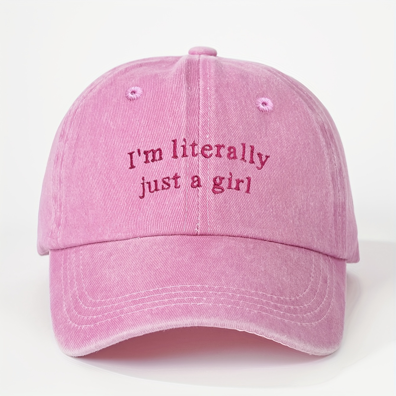 E-shop Bestickte "Ich habe mich gerade gewaschen" Baseballkappe, atmungsaktiv, verstellbar, Golf-Sonnenschirm, Damen Sommermode, gebogener Schirm,