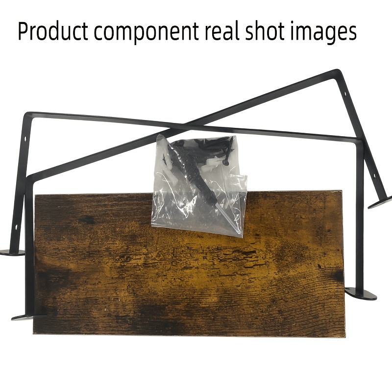 TEMU 1pc Nordic Solid Wood Wall-mounted Shelf, Bathroom Storage Organizer With Towel Bar, Floating Shelf For Shower Room, Picture Frame And Scented