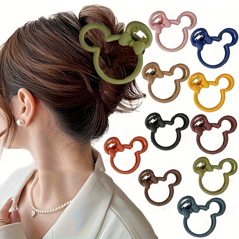 

5-piece Acrylic Bear-style Hair Clips Set, Matte Plastic Hair Accessories, Small And Cute, Suitable For Ladies' Daily Parties