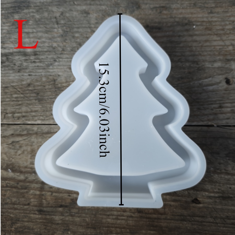 Christmas Tree Series Silicone Plaster Mold Candle Drip Glue Casting Mold Handmade Diy Tray Storage Ornament