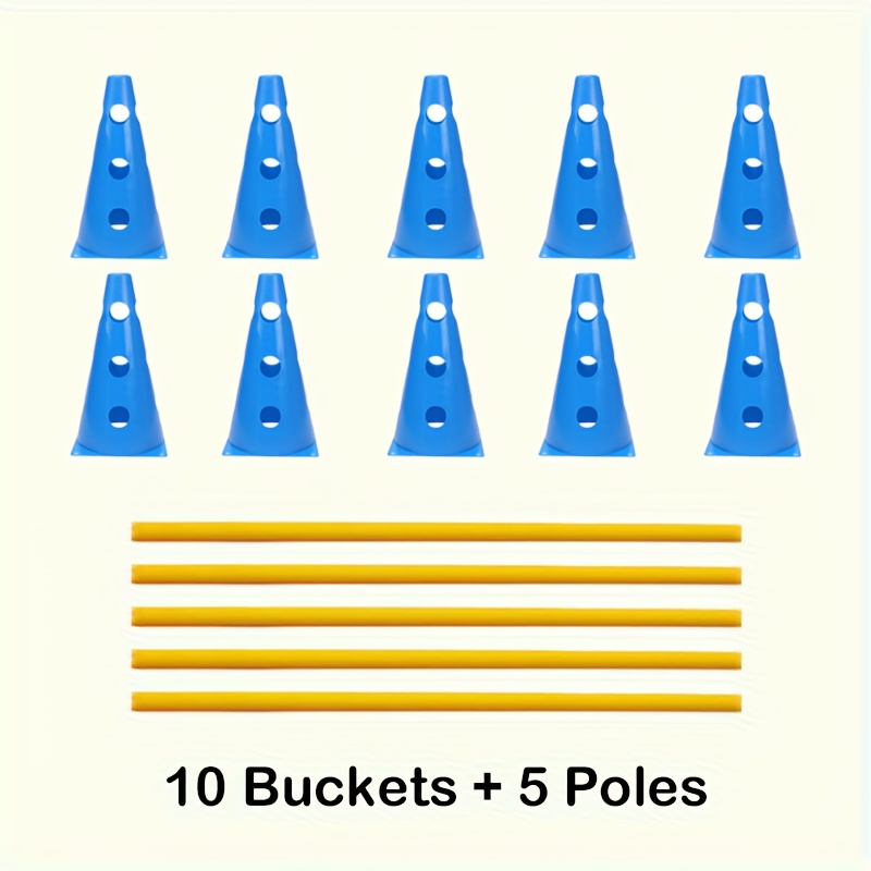 TEMU 5 Sets Of Dog Jumping Training Obstacles, Agility Training Set, Height Adjustable Dog Jumping Stick Set, Track Pet Supplies