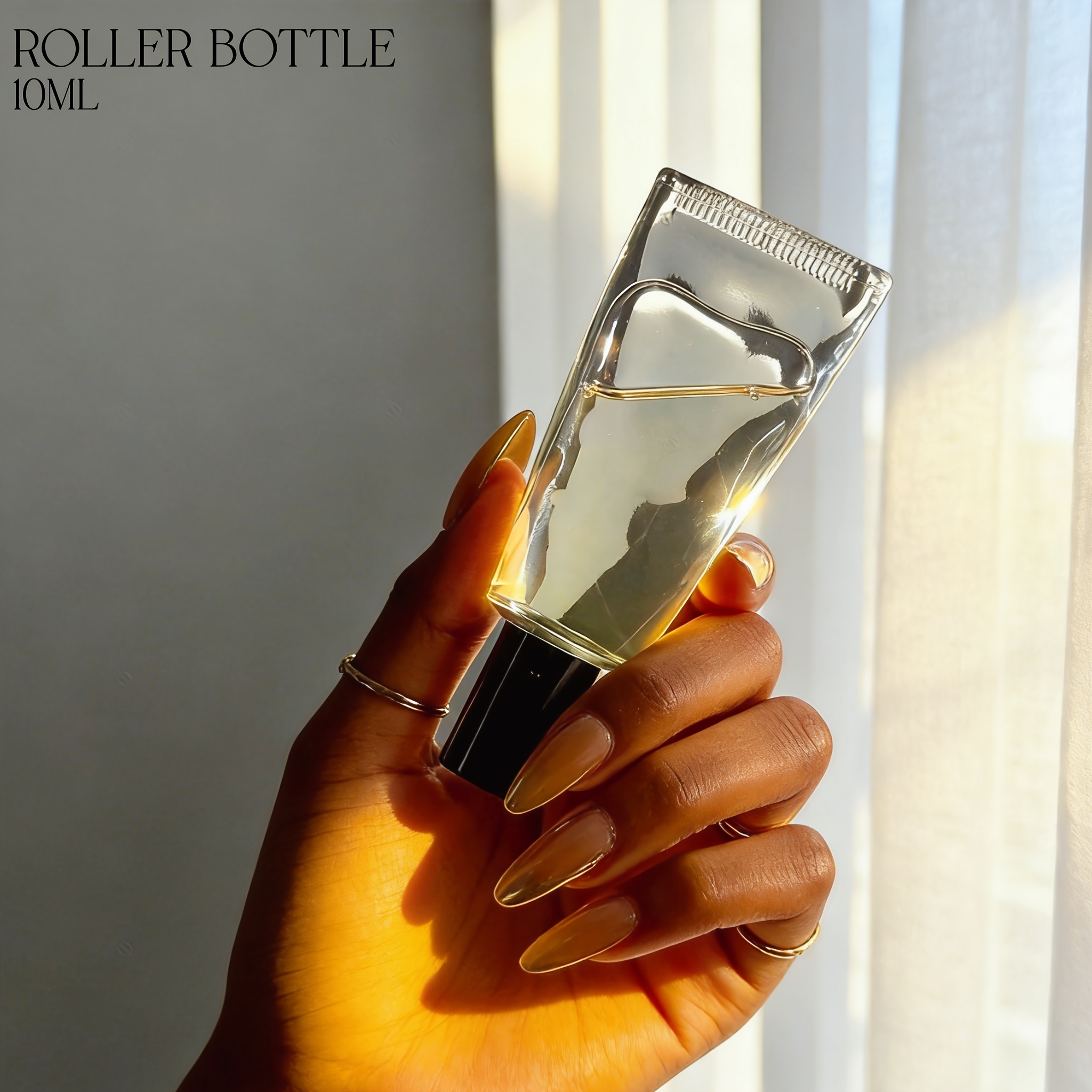 E-shop 10ml transparente Glas-Rollerball-Parfümflasche – Nachfüllbarer , geeignet für ätherische Öle, Parfüm, , reisefreundliche Glasflasche,