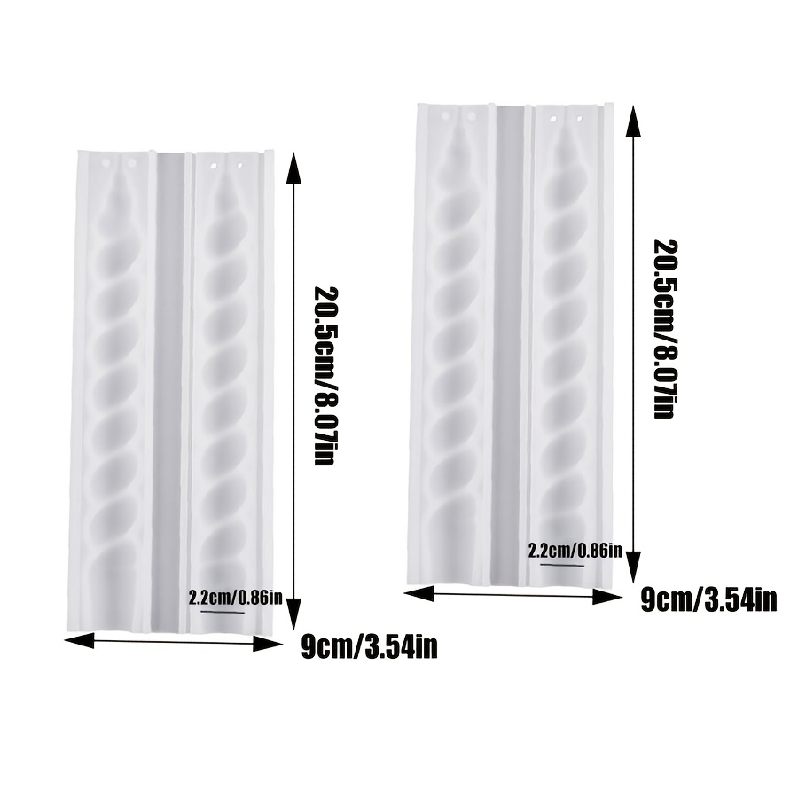 TEMU 2 pezzi/Set Stampi in silicone a forma di candela lunga | Stampi per candele e resina epossidica per decorazioni da scrivania, casa, festival e