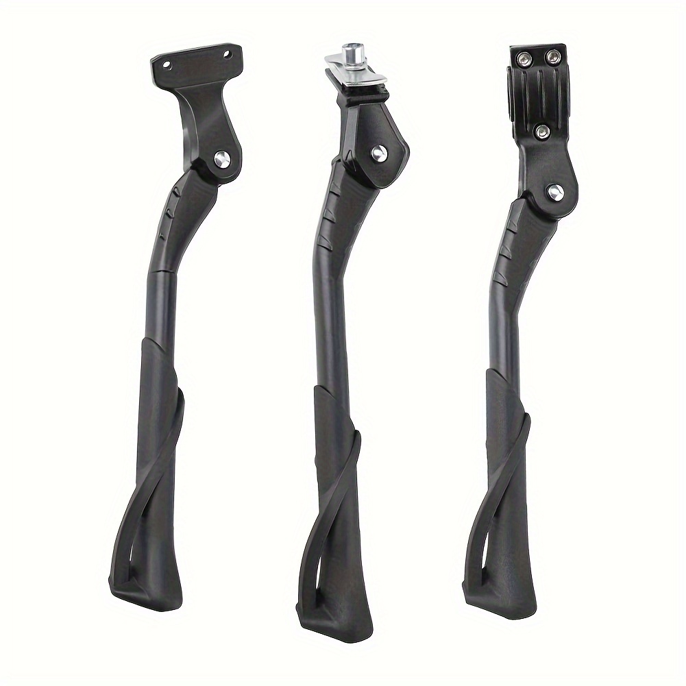 aluminum alloy bicycle kickstand adjustable   on installation mtb road bike parking rack hitch mounted black single pack