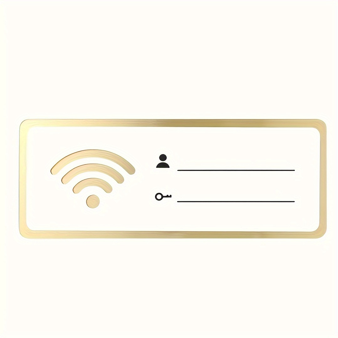 2d Flat, 1 Fashionable Acrylic Wifi Password Sign, Suitable For Home Or Office - Easy-to-install Wall Hanging With Adhesive Backing, Perfectly Designed To Decorate Universities And Colleges