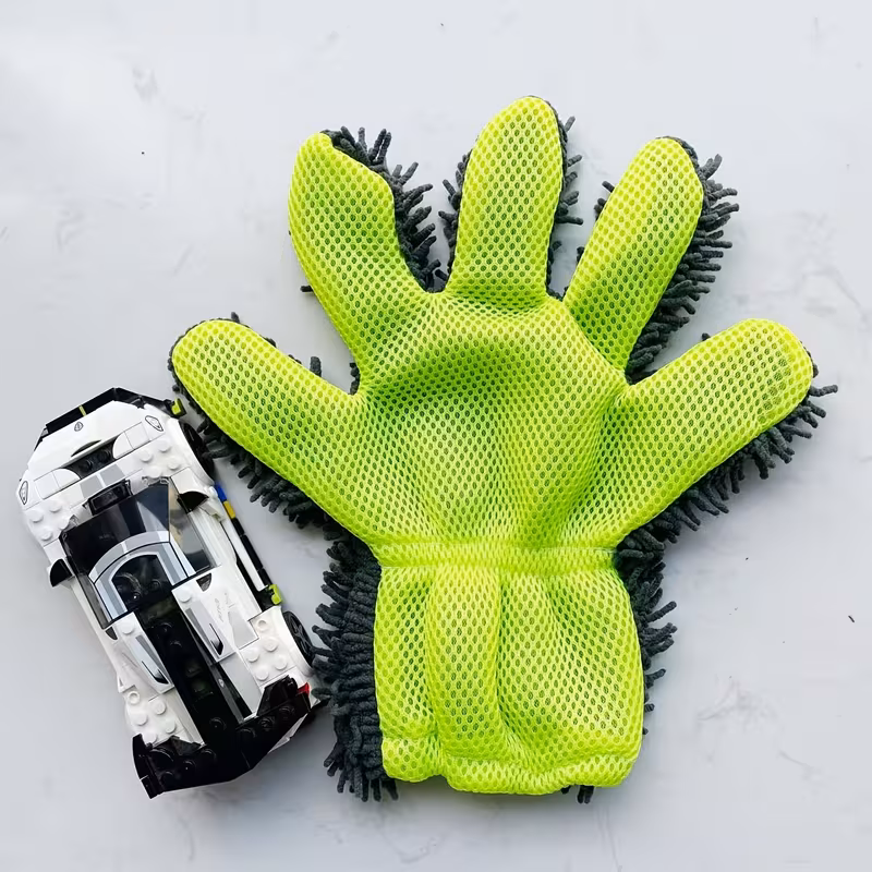 2pcs heavy duty large thickened car wash gloves compatible for auto detailing scratch resistant microfiber with tear cleaning gloves suitable for household car motorcycle rv floors machine washable Product details 0