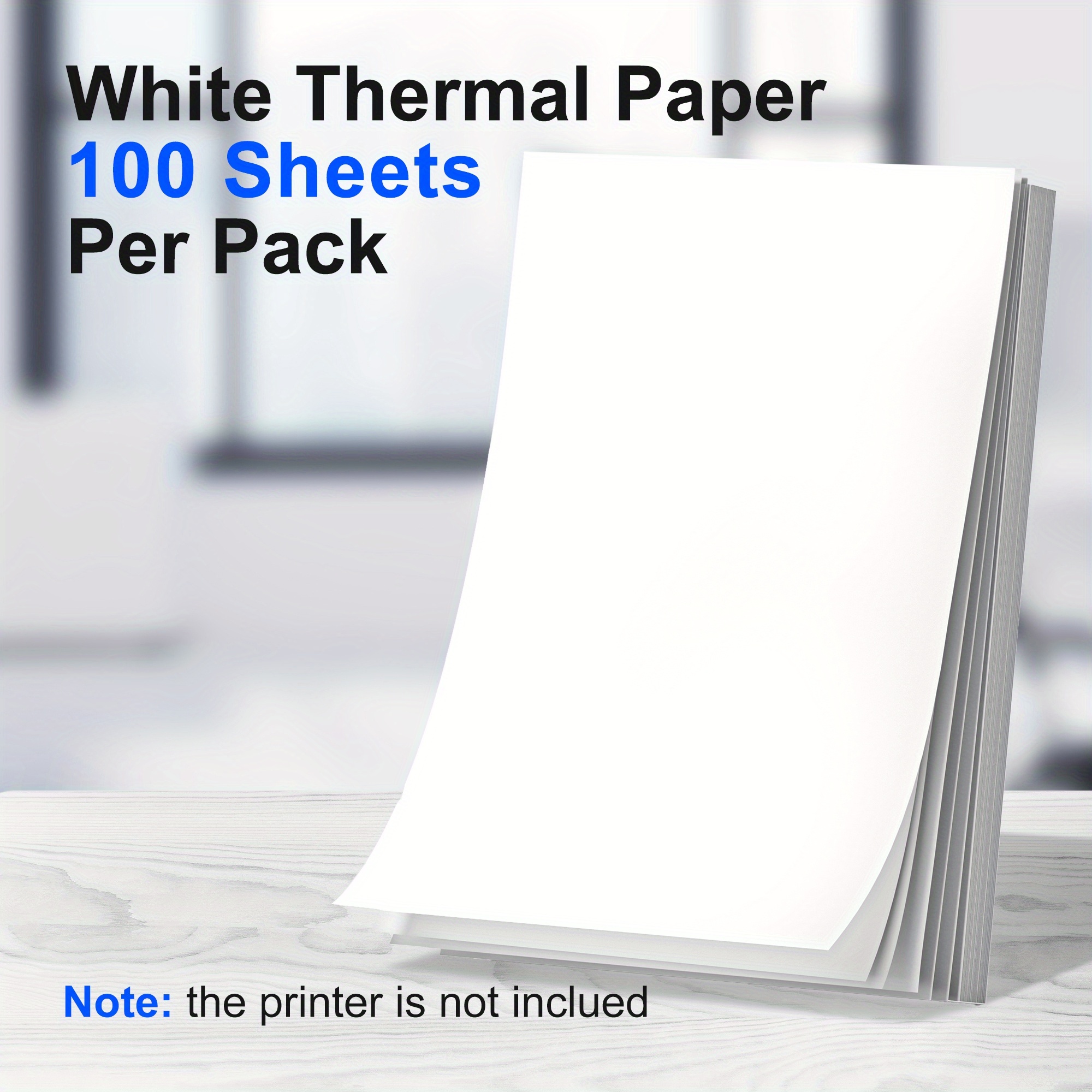 Image of 100 Sheets/200 Sheets A4 Thermal Printer Paper - Quick-dry, Fan-folded, White, Ideal For D810b Printers, Perfect For Copying & Printing, Copying Paper | White Paper | Durable Paper