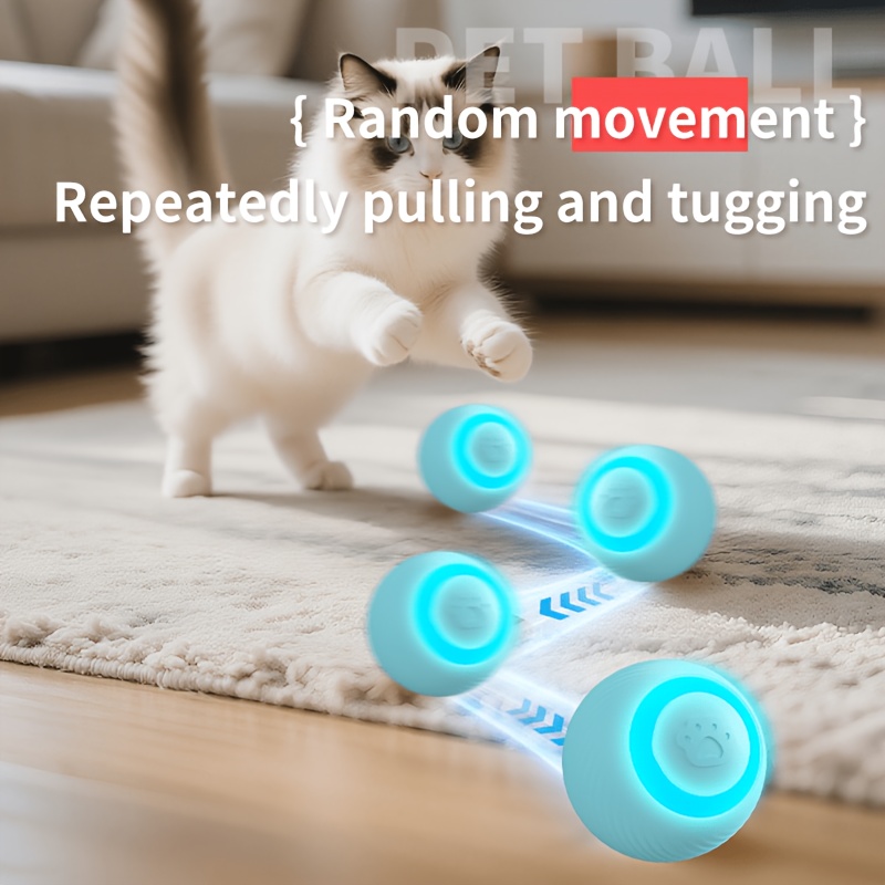 Smart Obstacle-Avoiding Pet Ball, Soft Silicone