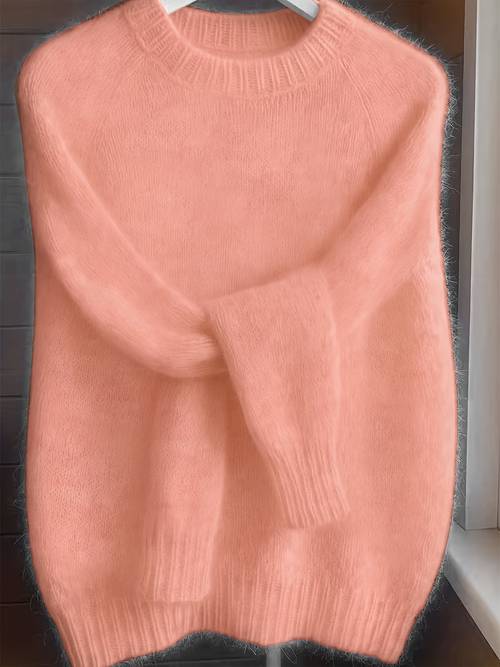 ladies elegant french style round neck pullover suitable for spring and autumn