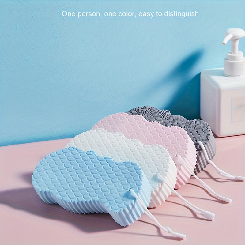 3pcs Bath Sponge Set: Scrubber, Bath Ball & Hook
