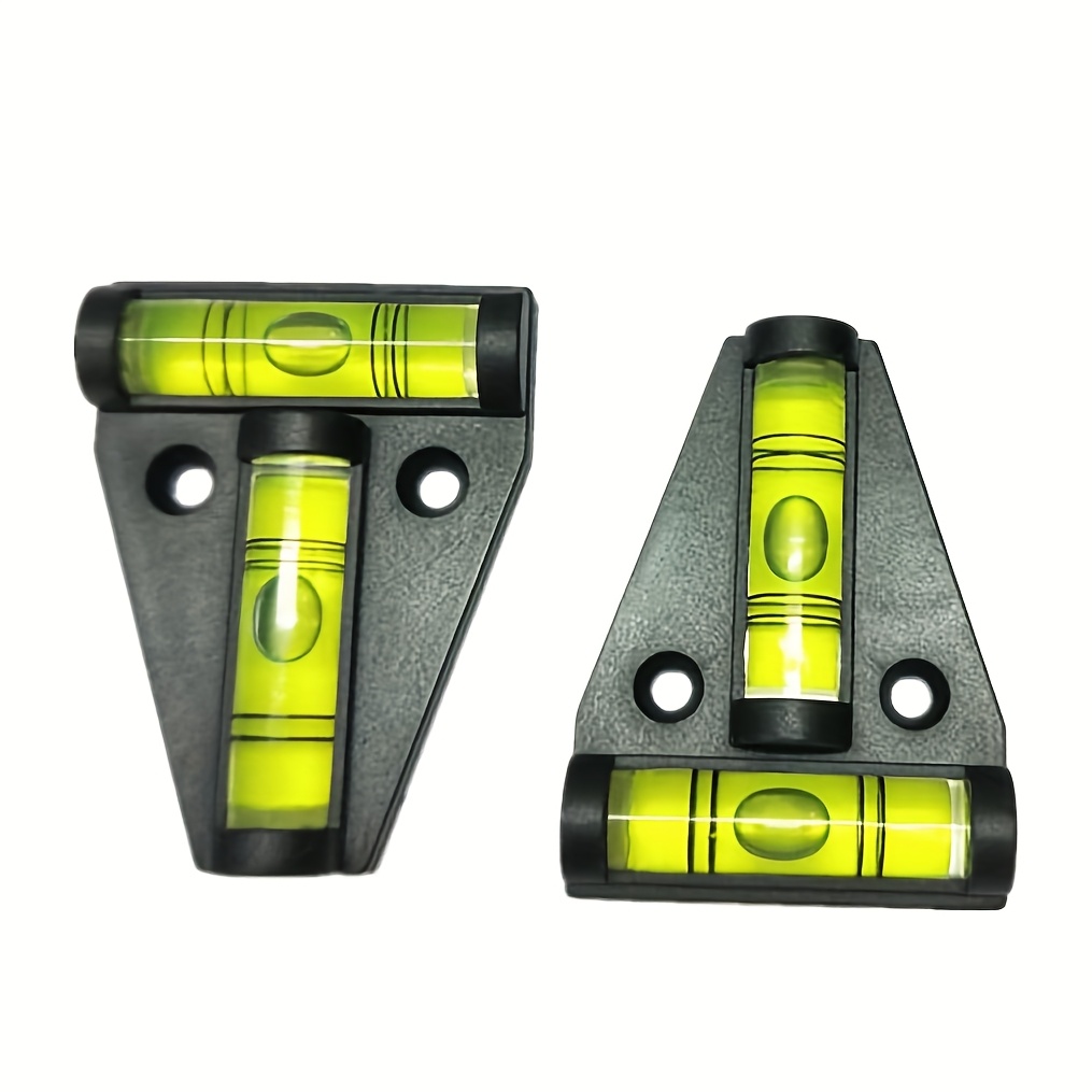 TEMU 2 pièces Système de Nivellement pour Camping-Car, Niveau à Bulle Triangulaire Accessoires pour Nivellement et Stabilisation Externe