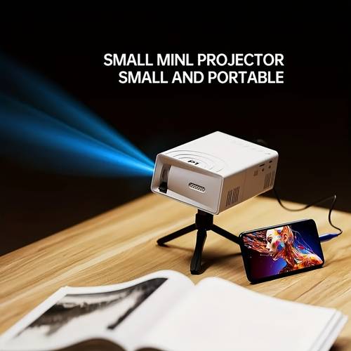 compact and portable high definition mini projector vivid 3 compatible with multiple devices suitable for outdoor camping home theater office halloween and christmas