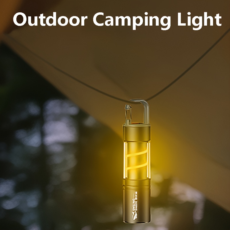 

1pc 2-in-1 Flashlight And Camping Light, Multifunctional Flashlights, Rechargeable Camping Lantern, Zoomable Torch Light, Portable Camping Lights With Hook For Outdoor Camping Hiking Working Adventure