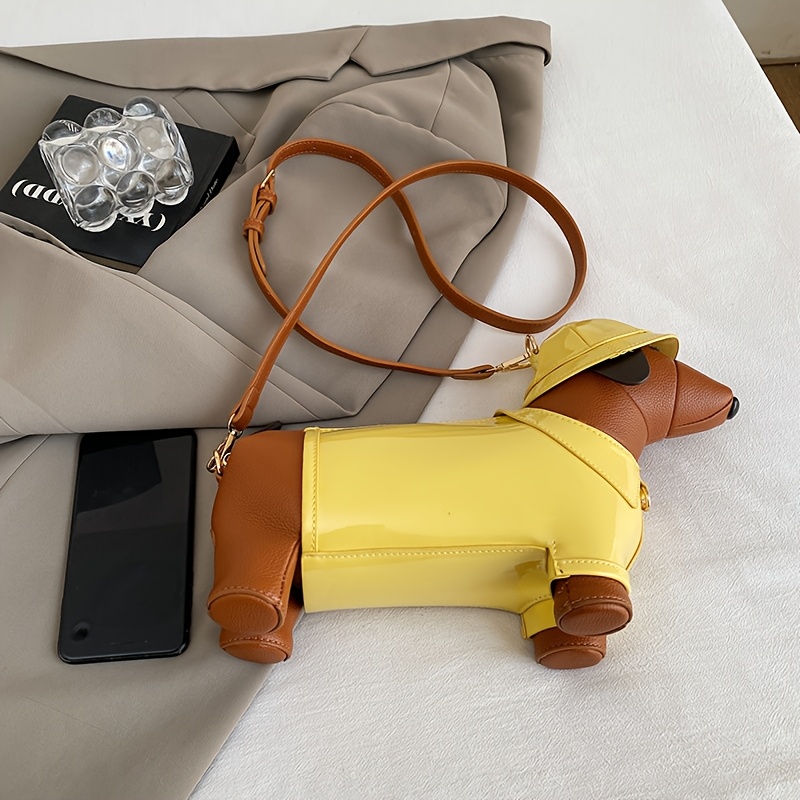 women crossbody bag compatible for instagram blonde puppy handbag zipper closure hand washable dog themed purse gift for dog lovers Product details 6