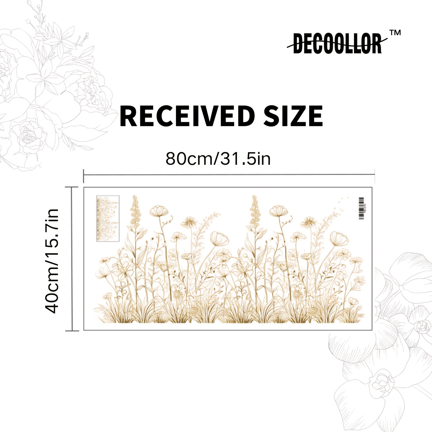 Image of Beige Bohemian Forest Wall Stickers, Self-adhesive And Removable,, For Kitchen, Skirting, Bedroom, Living Room, Classroom Home Decor. Bohemian Forest-themed Home Decoration Items.spring New Year Gifts
