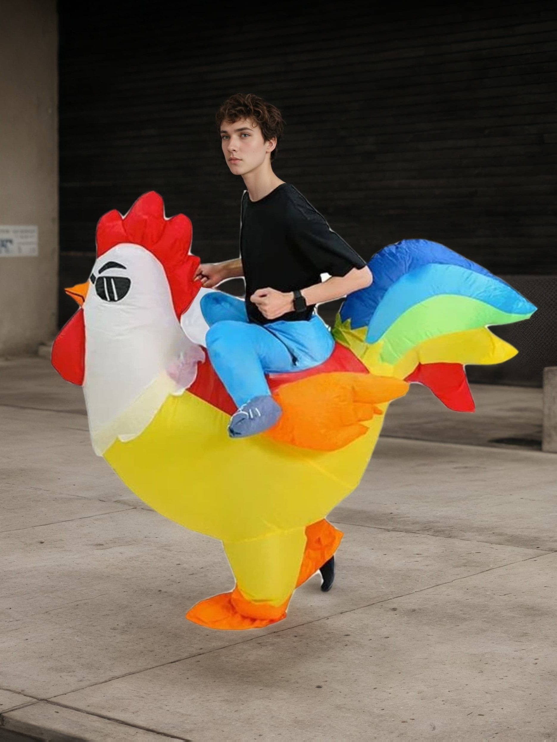 Novelty Inflatable Riding Fashion Glasses Costume