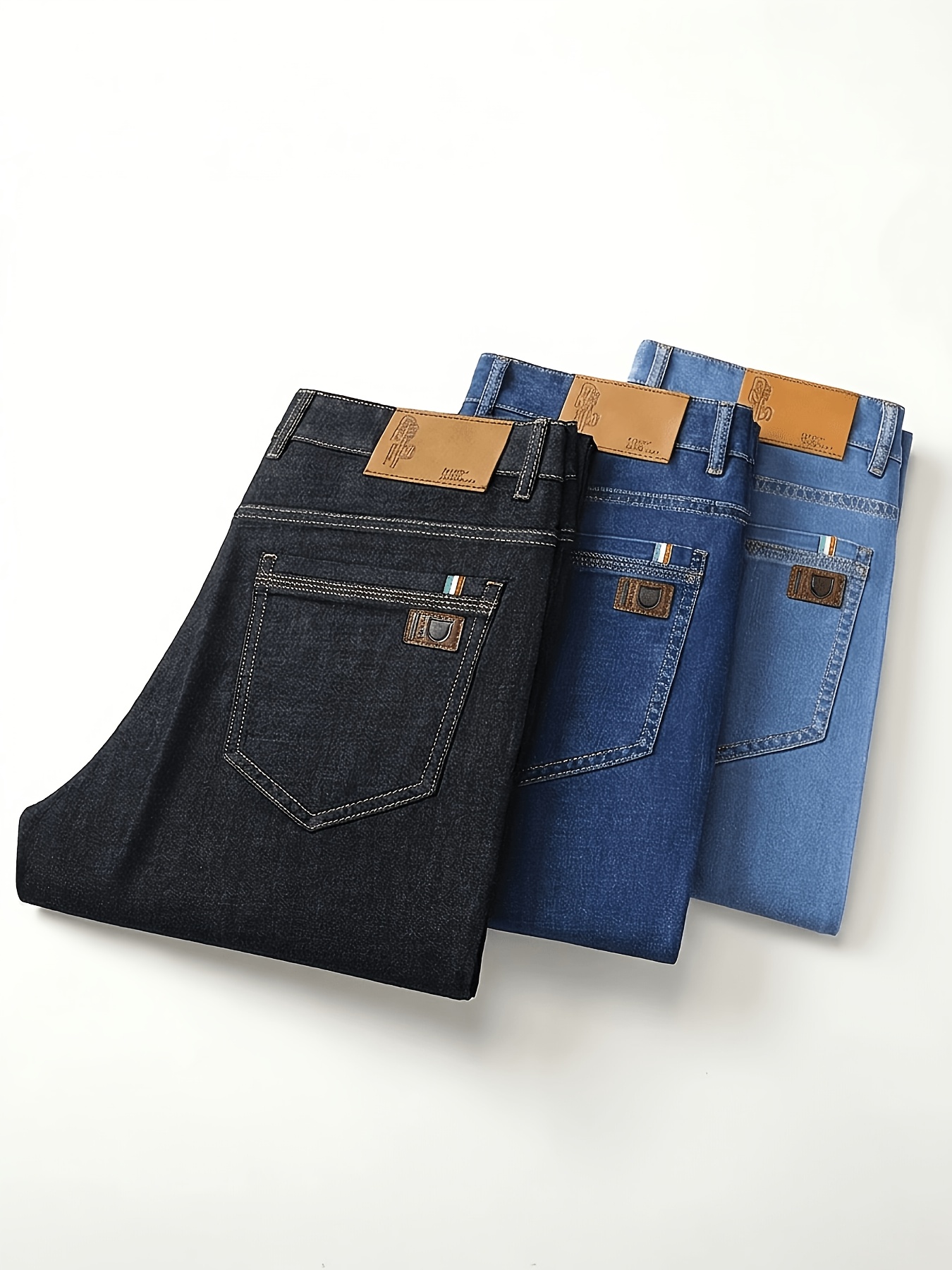 jeans   para hombre, estilo business casual,   elasticidad, pantalones holgados, cómodos y duraderos para el  , ideales para hombres de   edad