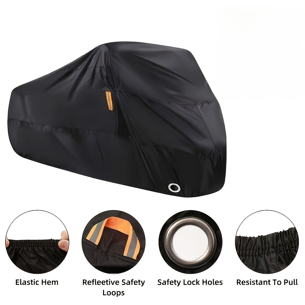 TEMU 1 Housse de Vélo Durable - Protège Votre Vélo des Intempéries, Convient pour 1 ou 2 Vélos, avec Trous Conçus pour Vélos de Route et VTT