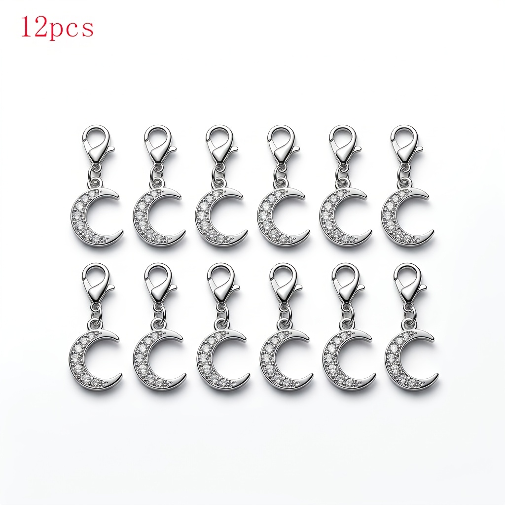 TEMU 12pcs Water Crystal Keychains With Lobster Clasps, Suitable For Bags, Backpacks, Car Keychains, Additions, Creative Keychains, Holiday Gifts,