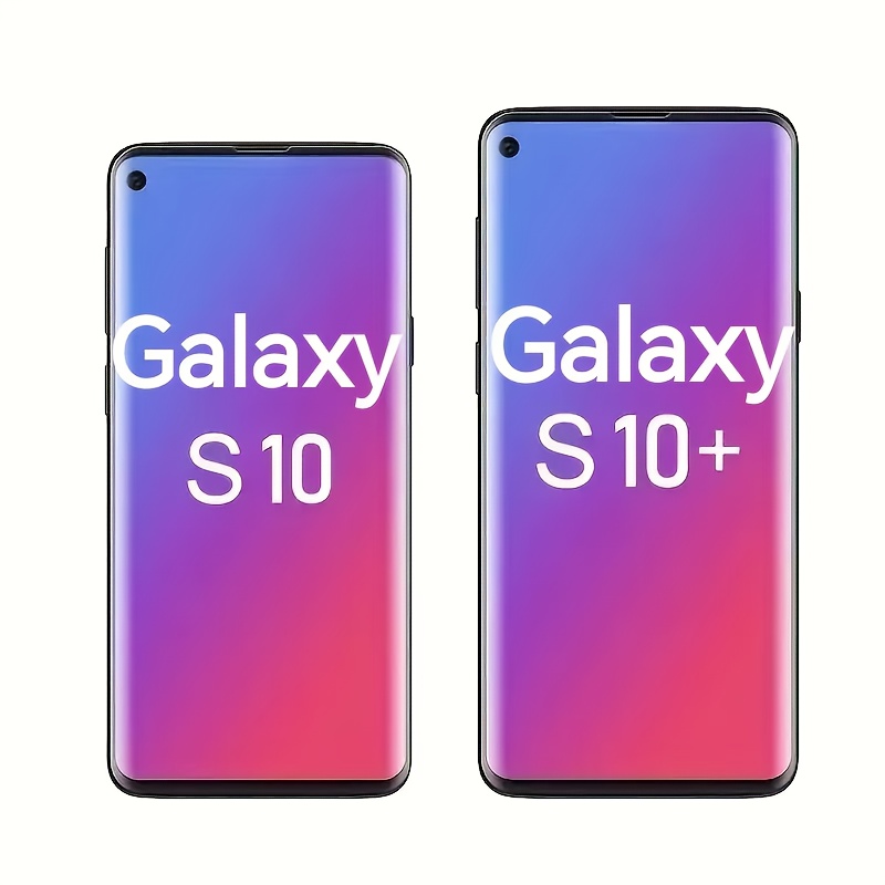 E-shop 2er-Packung Displayschutzfolien aus gehärtetem Glas für Galaxy S10/S10+ Handys, HD Kratzfest, 9H Härtegrad, einfache Installation