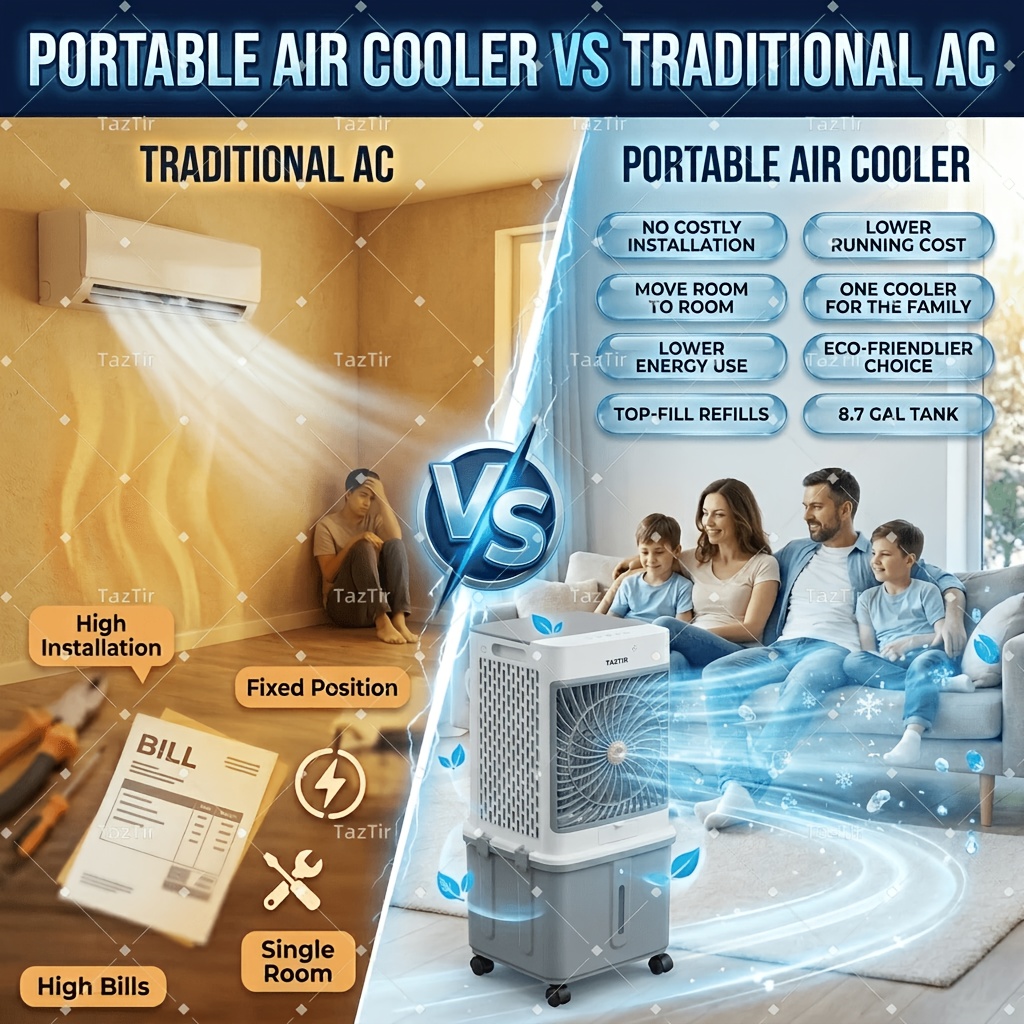 TAZTIR 2200 CFM Portable Air Cooler, Portable Air Conditioner Fan... product image 9