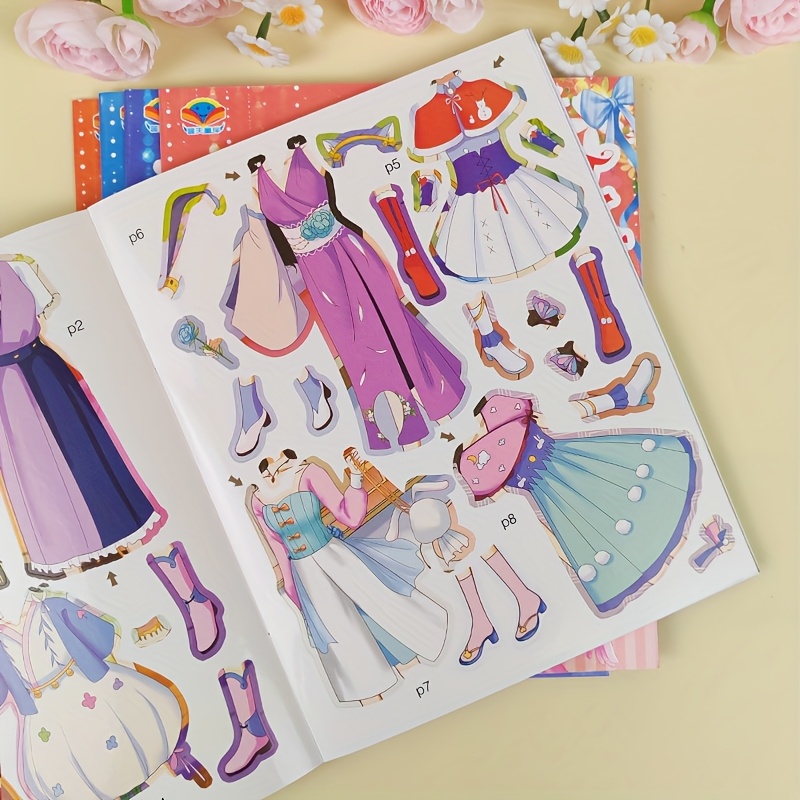 Adorable Princess Sticker Book for Kids ? Combine Outfits & Styles, Imaginative Dress-Up Game, Enjoyable School Project & Family Present for Girls, Perfect for Birthdays & Christmas, Chinese Version