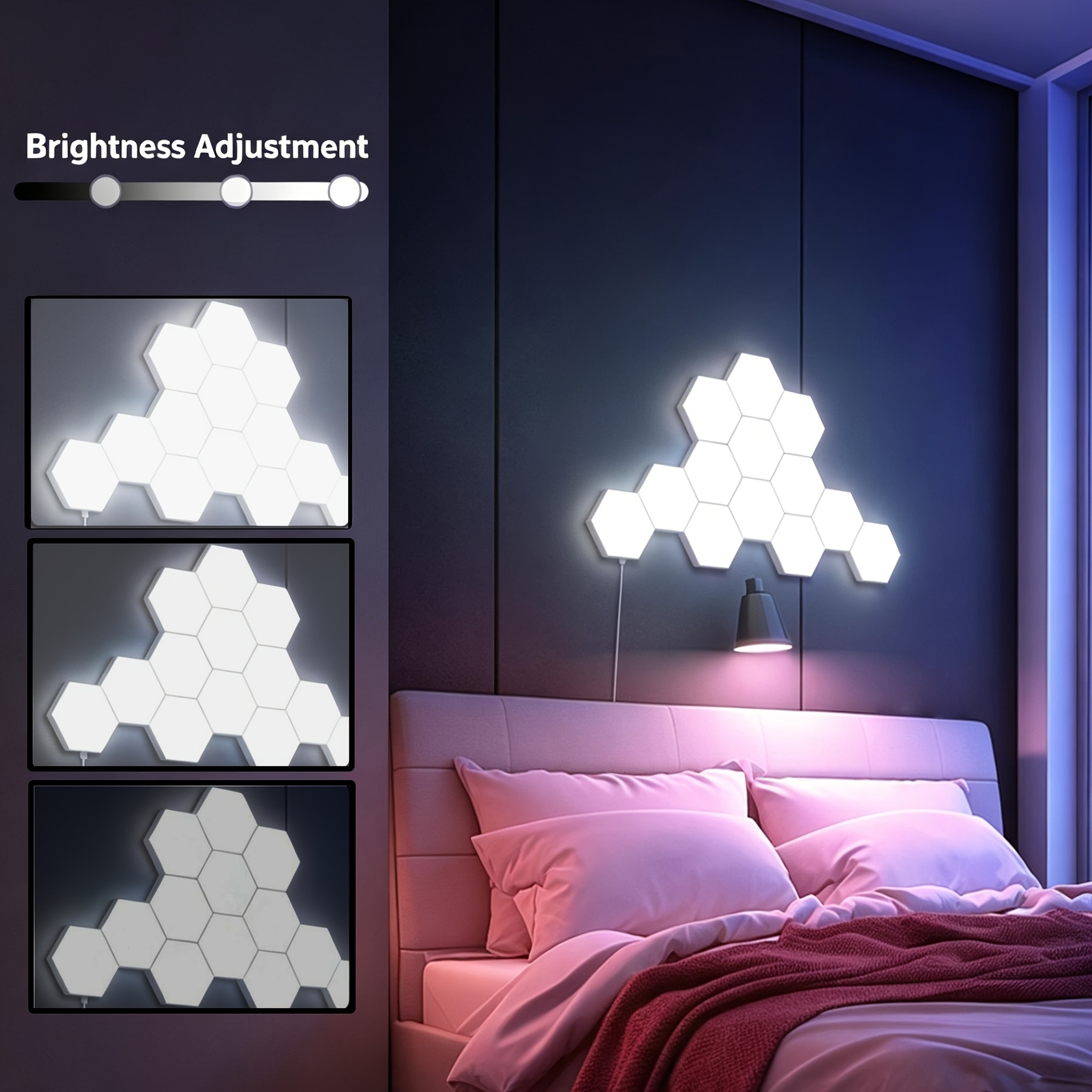 Smart Touch-Control Light with Hexagonal Modular Panel Design