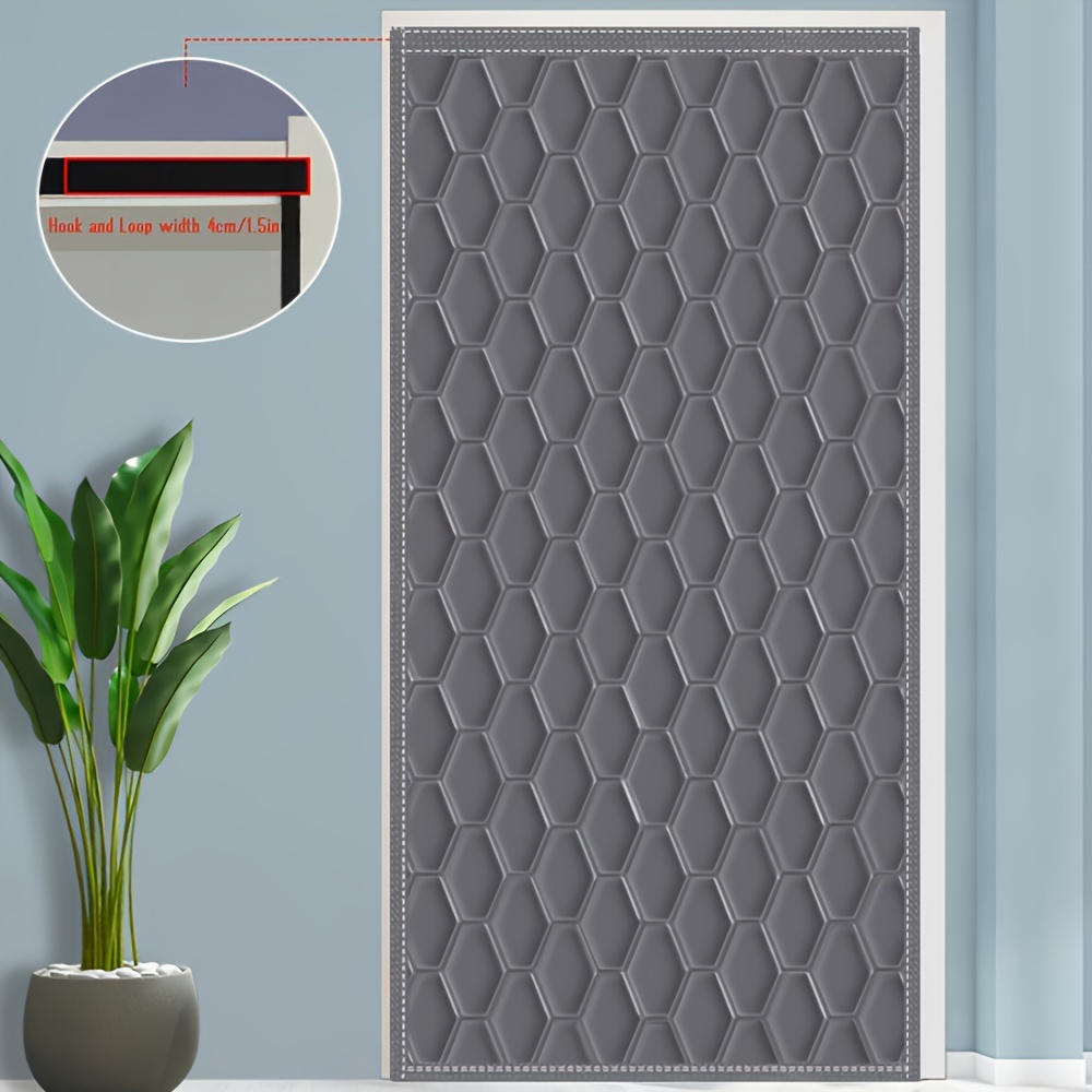 Cozy Thermal Insulated Door Curtain - , Hand-washable, Windproof With Thick Lining For And Home Decor, Best For Christmas