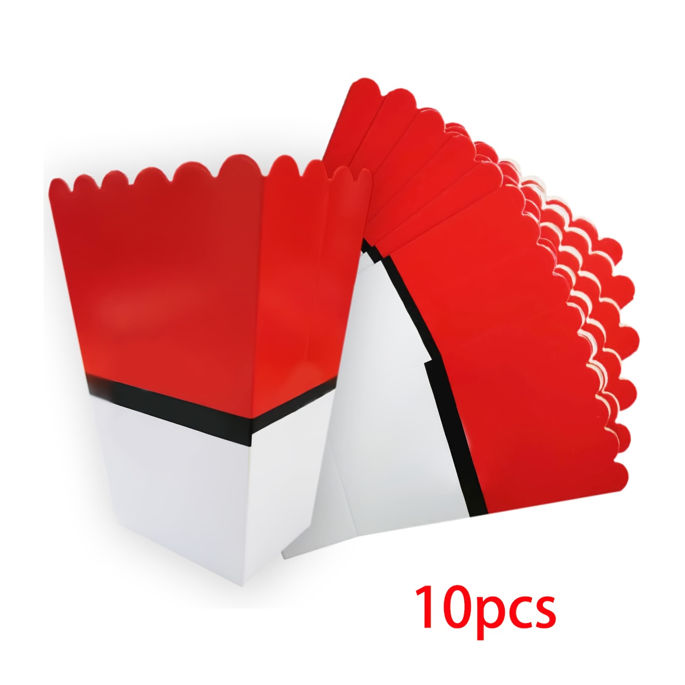 E-shop Geschenk für Sie/Ihn 10 Stk./20 Stk./50 Stk. Cartoon Ball Thema Popcorn Boxen Rot Muster Snack Box Keks Box Frische Pommes Frites Behälter für