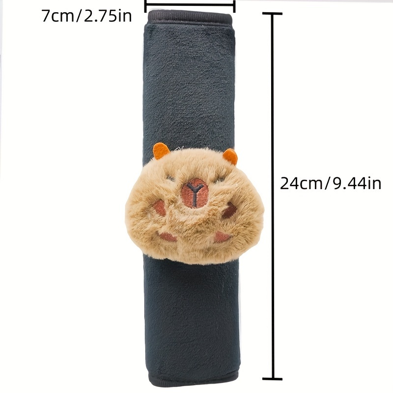 Fundas Para Cinturón De Seguridad Con Diseño Capibara - 2 Unidades, Suaves Y Fáciles De Colocar