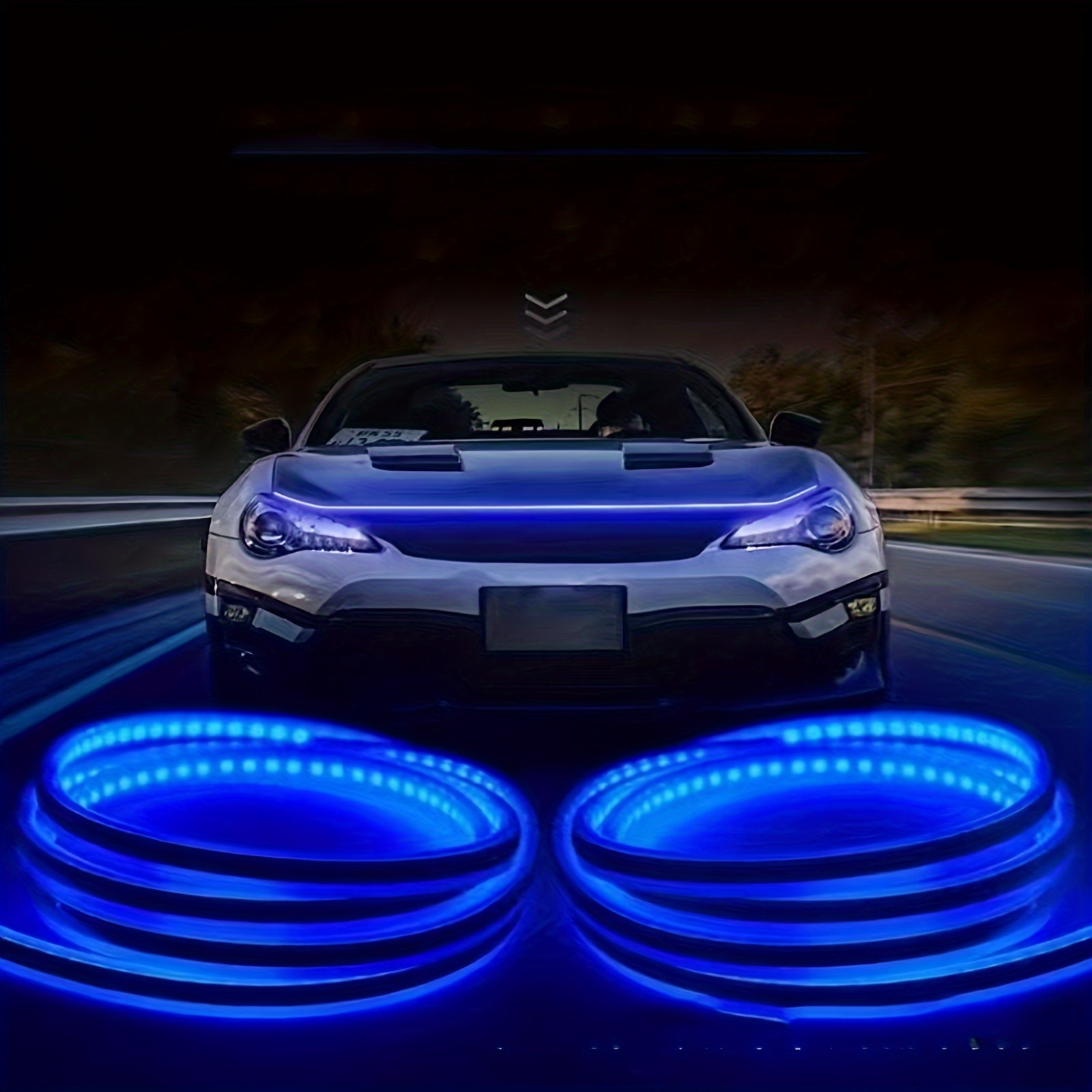 WOTEG Auto LED Streifen - Auto Außen Flexible Lichtführung Streifen  Scheinwerfer Streifen