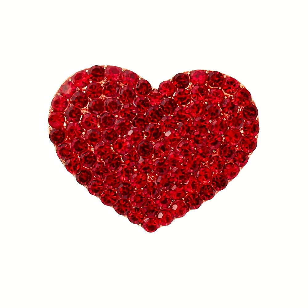 TEMU Broche de de moda con diseño completo de diamantes de para mujer, ideal para blazers y como pin de seguridad decorativo