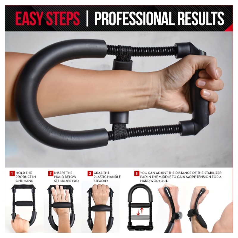adjustable wrist arm strength grip trainer manual hand grip strengthener with     construction for home gym men women hand exerciser strengthener fitness accessory sleek fitness gear   materials details 2