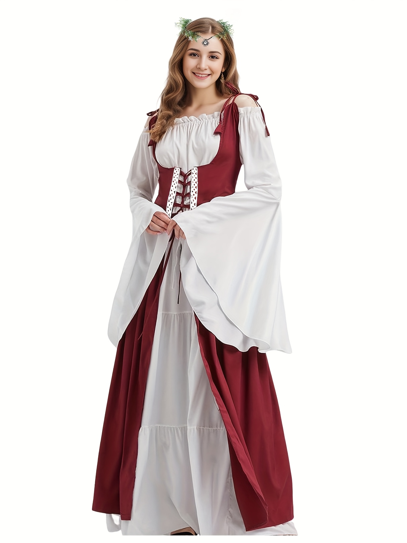 wedding white dress for women Long Sleeve Long White Wedding Dress CDS436W Off White Nude / 2