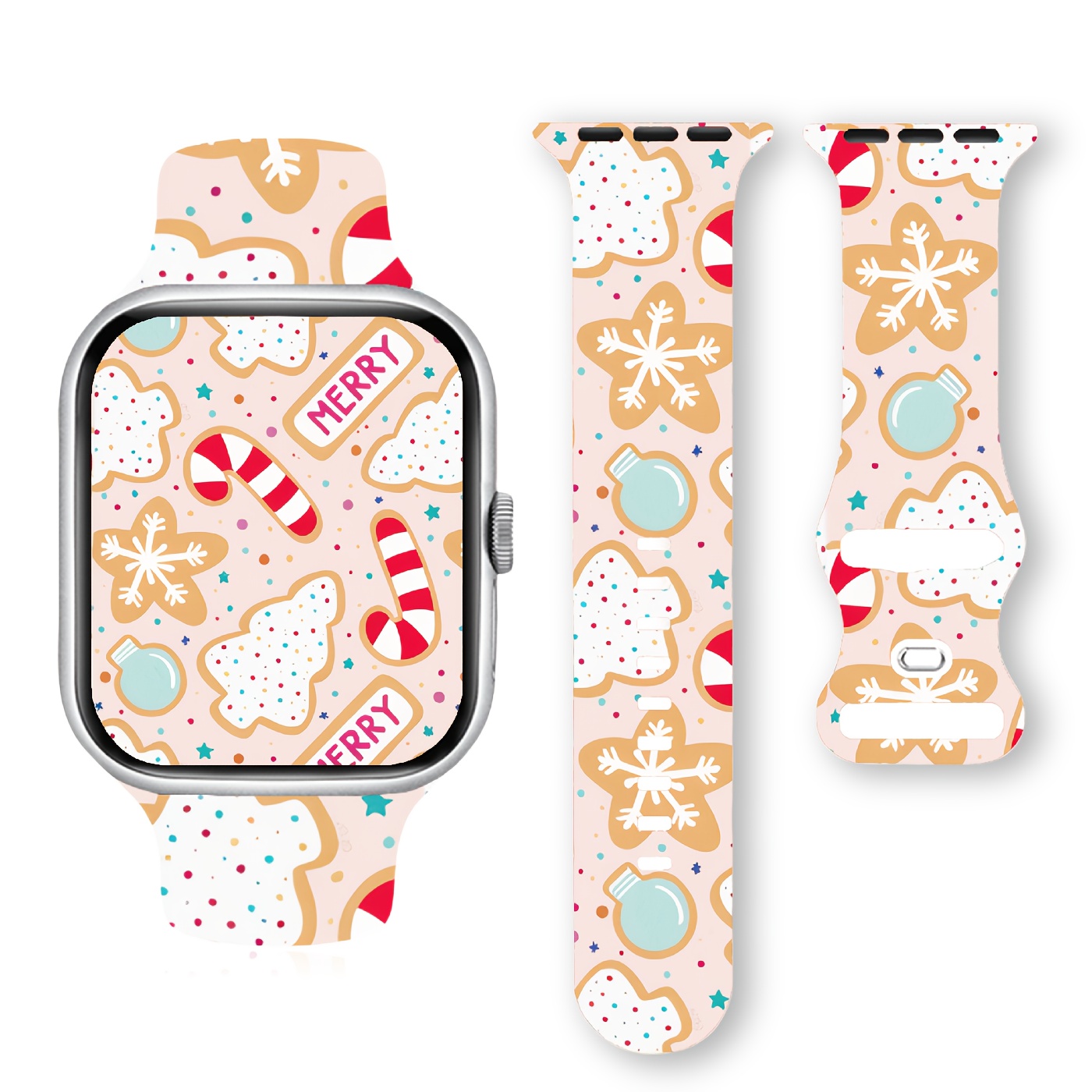 

New Year's Valentine's Day Themed Watch Silicone Strap, Soft And Comfortable, Adjustable, Fits Iwatch1/2/3/4/5/6/7/se And Size 38/40/41/42/44/45/49mm, Perfect Gift