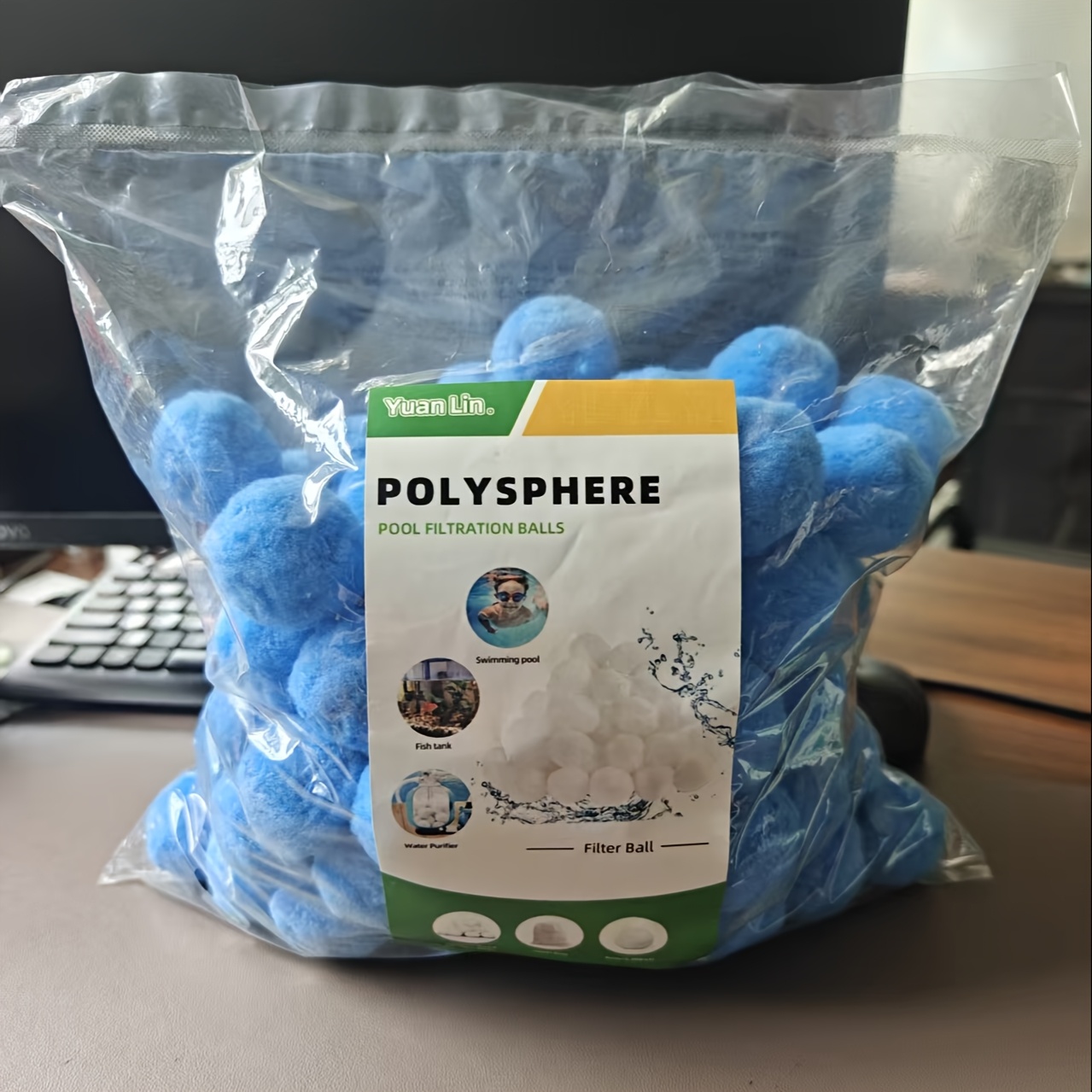E-shop Yuan Lin Wiederverwendbare Pool-Filterbälle (50kg Äquivalent) - Blaue Fasertechnologie, Upgradierte 2. Generation