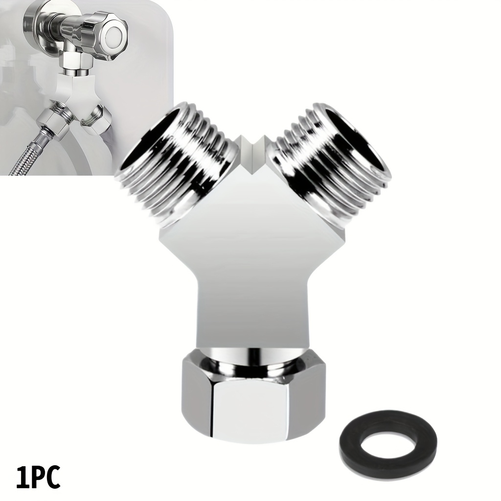 Image of Water Diverter Fitting Adapter, Add-a-tee G1/2" Hose Connector Adapter For Angle Valve Adapter, Shower , Toliet Bidet Sprayer, Hose Pipe Fittings