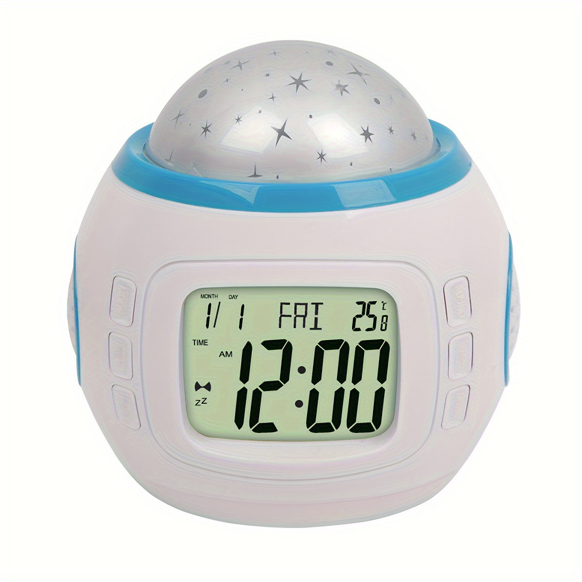 GENERICO Reloj Despertador Luz Led Digital 3d Mesa Pared Luz Blanco  SG105925