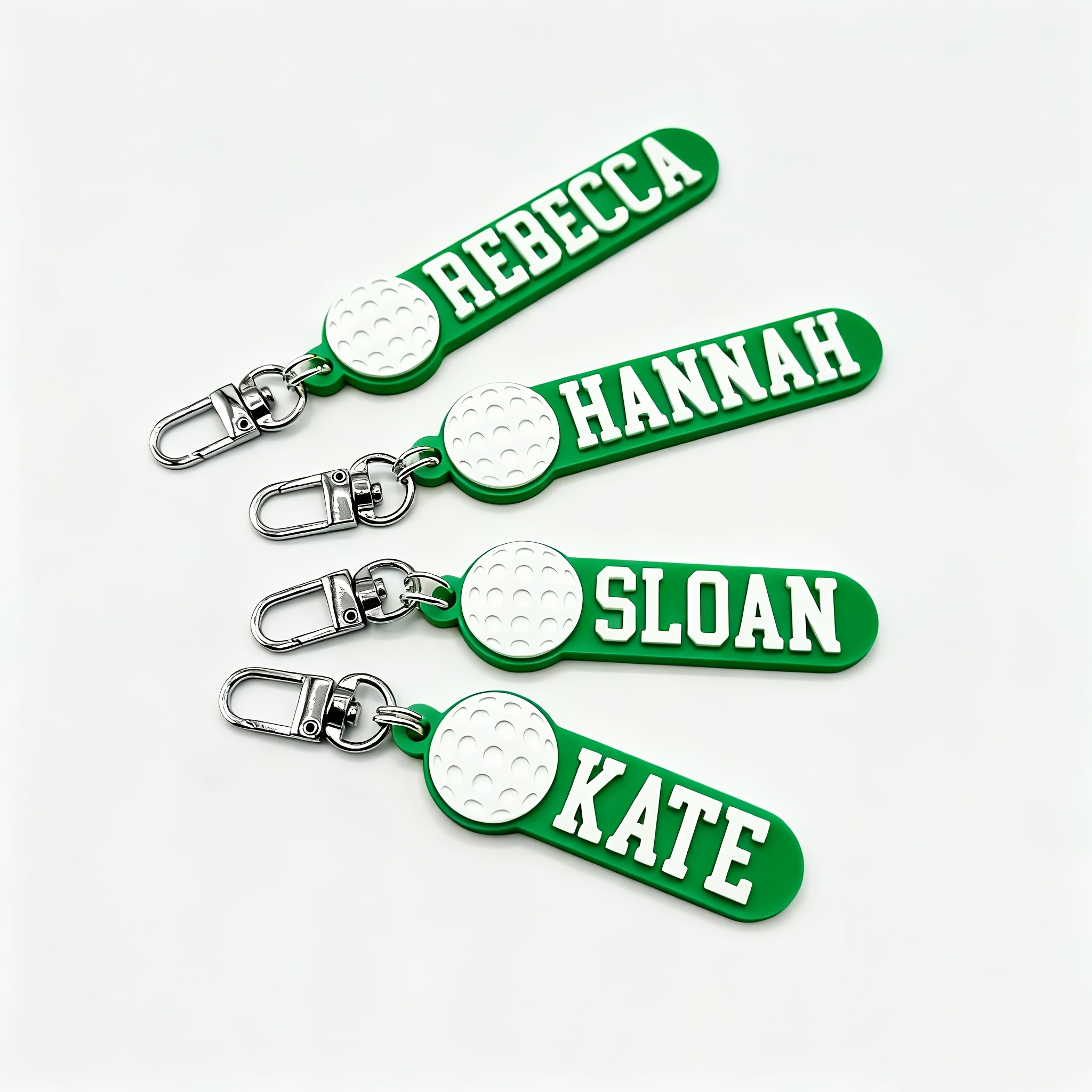 TEMU Custom 3d Printed Keychain With Colored Golf Ball, Name Keyring For Sports Teams, Unique Souvenir Gift For Golf Courses